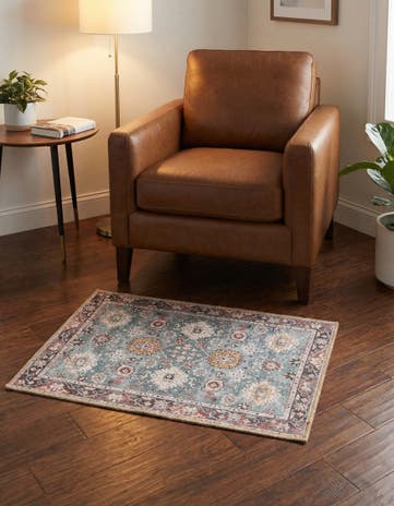 Green Washable Timeless Rug