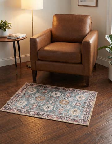 Green Washable Timeless Rug