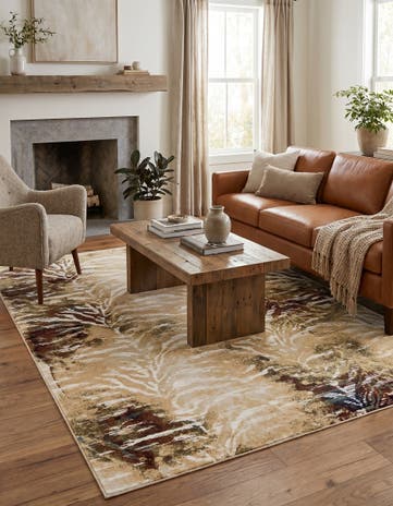 Beige Nain Design Rug