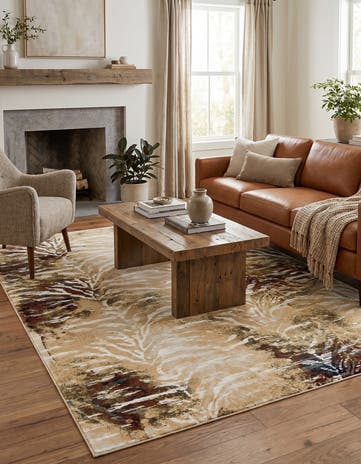 Beige Nain Design Rug