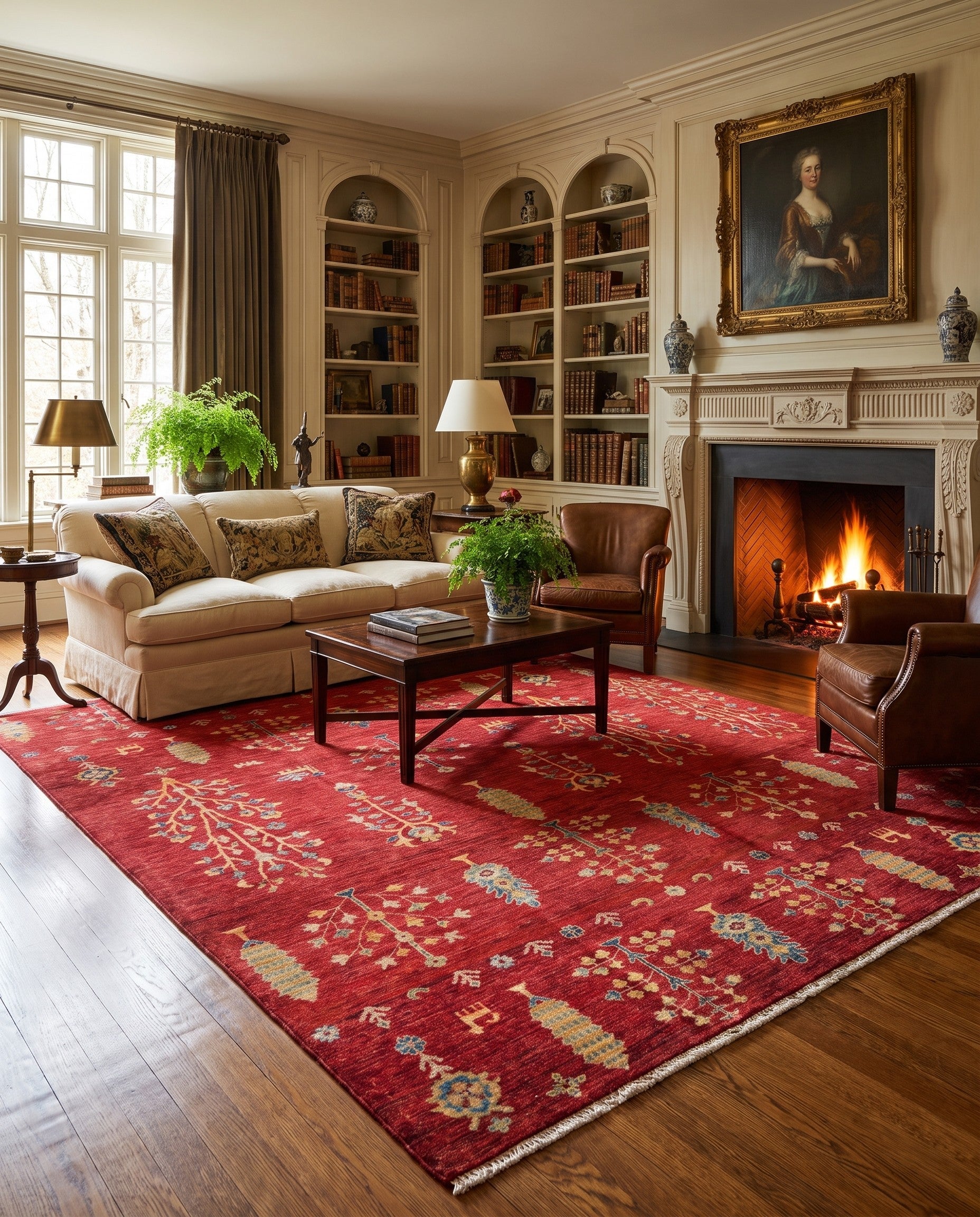 6' 5 x 9' 7 Hand Knotted Ziegler Rug