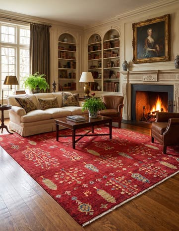 6' 5 x 9' 7 Hand Knotted Ziegler Rug