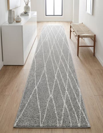 Cloud Gray Soft Touch Shag Runner Rug