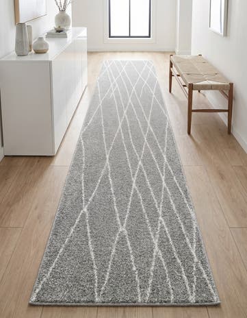 Cloud Gray Soft Touch Shag Runner Rug