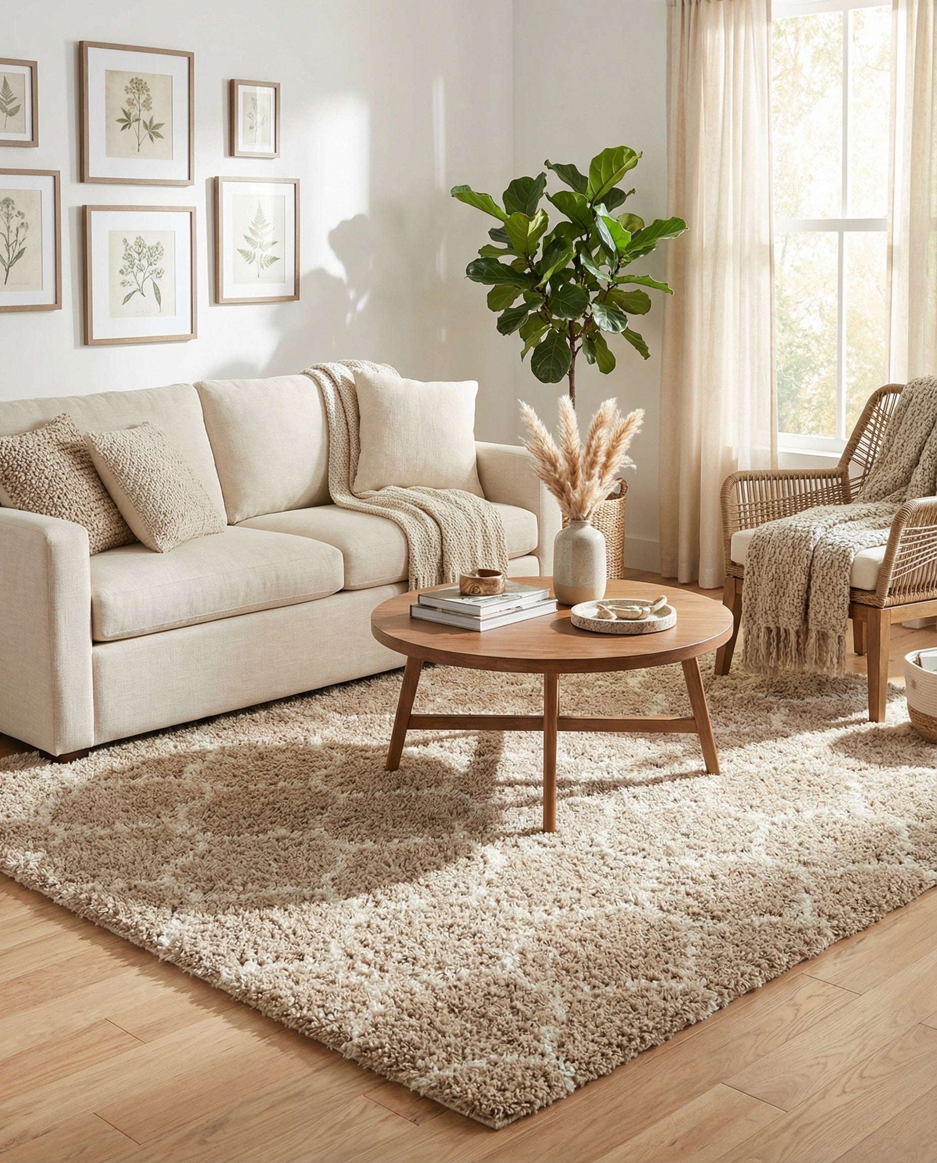 6' x 6' Trellis Shag Square Rug