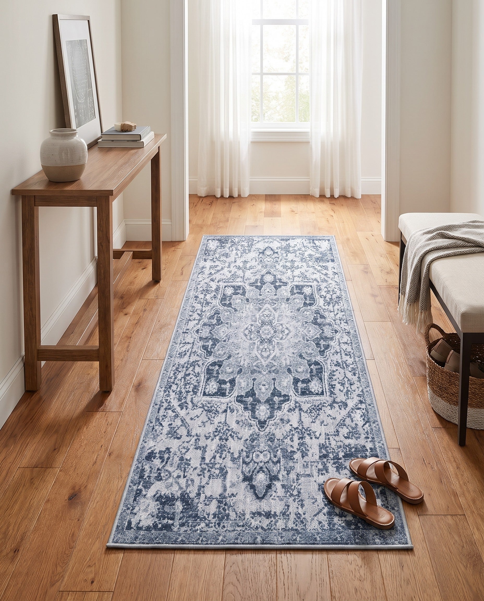 Light Gray Renaissance Runner Rug