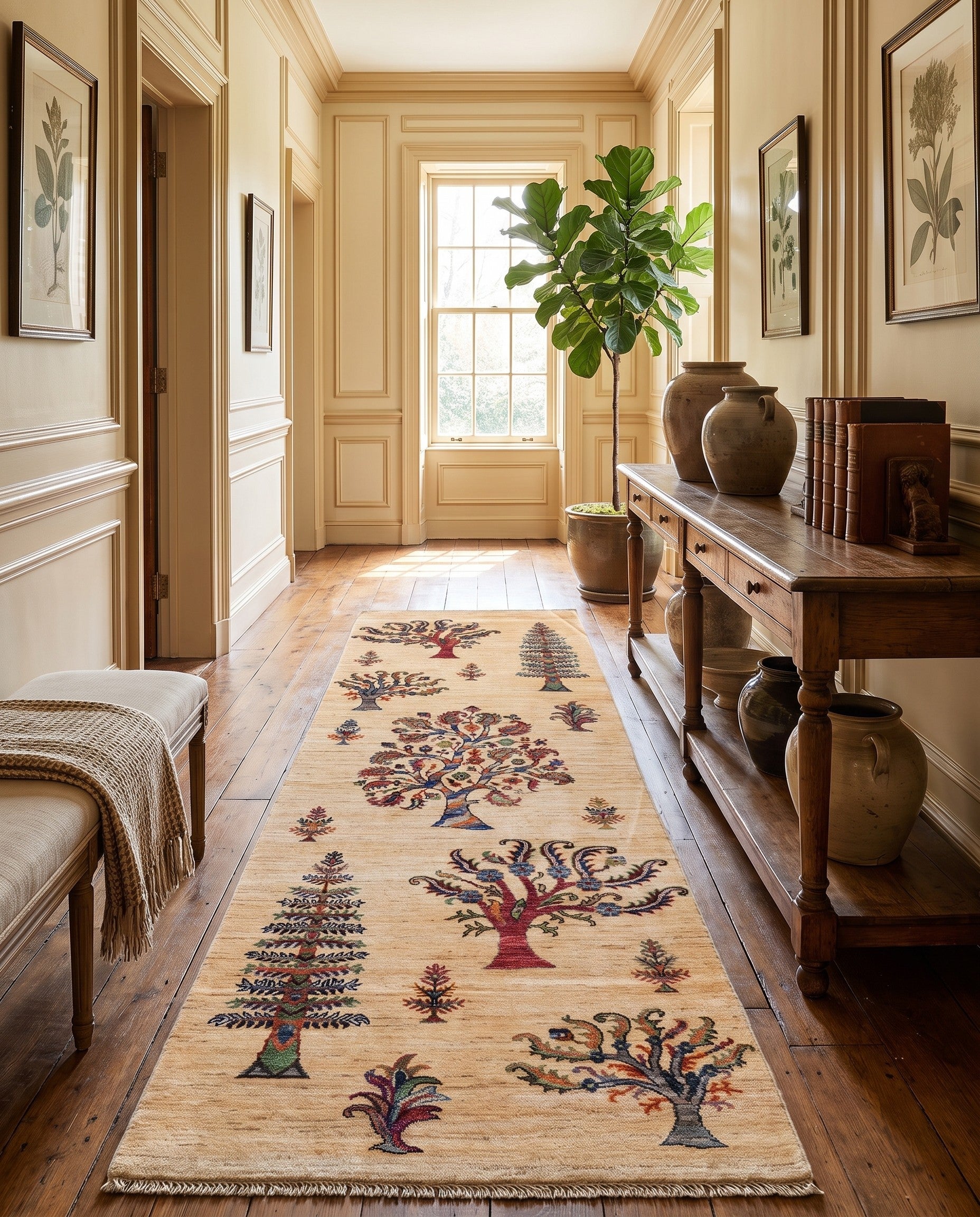 2' 7 x 8' 4 Hand Knotted Ariana Ziegler Runner Rug