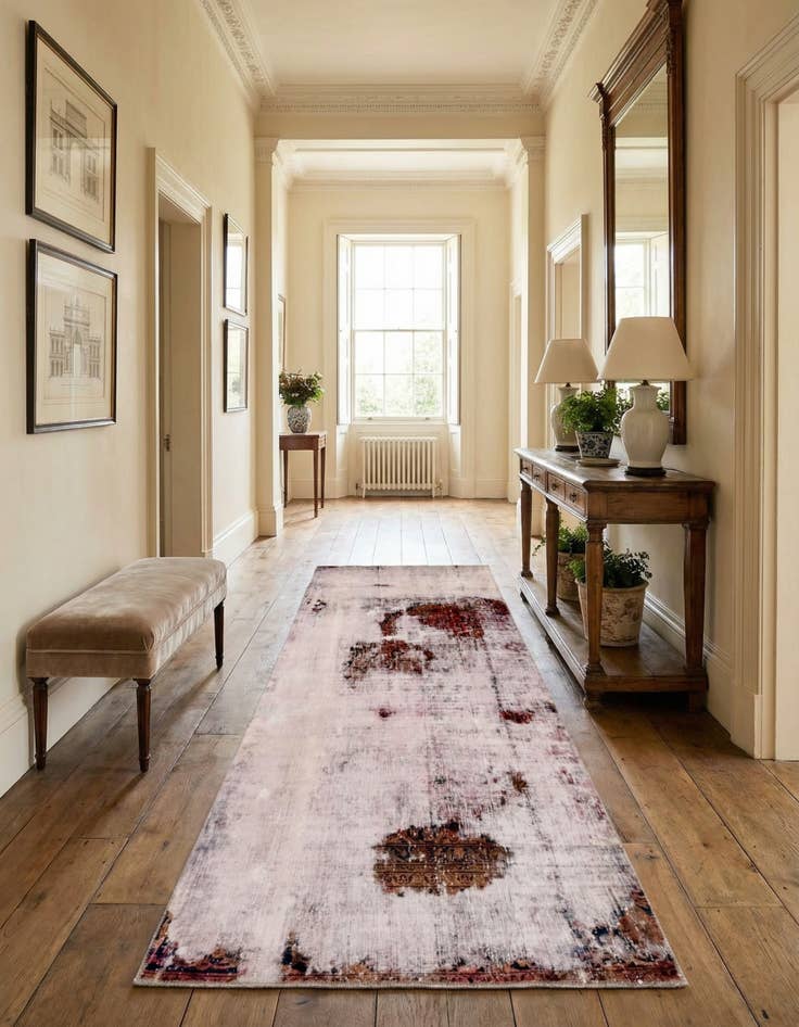 Detail image of 4' 5 x 8' 4 Hand Knotted Ultra Vintage Persian Wool Runner Rug