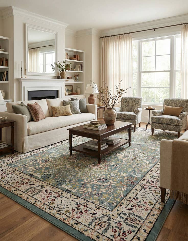 Detail image of 10' x 14' Nain Design Rug