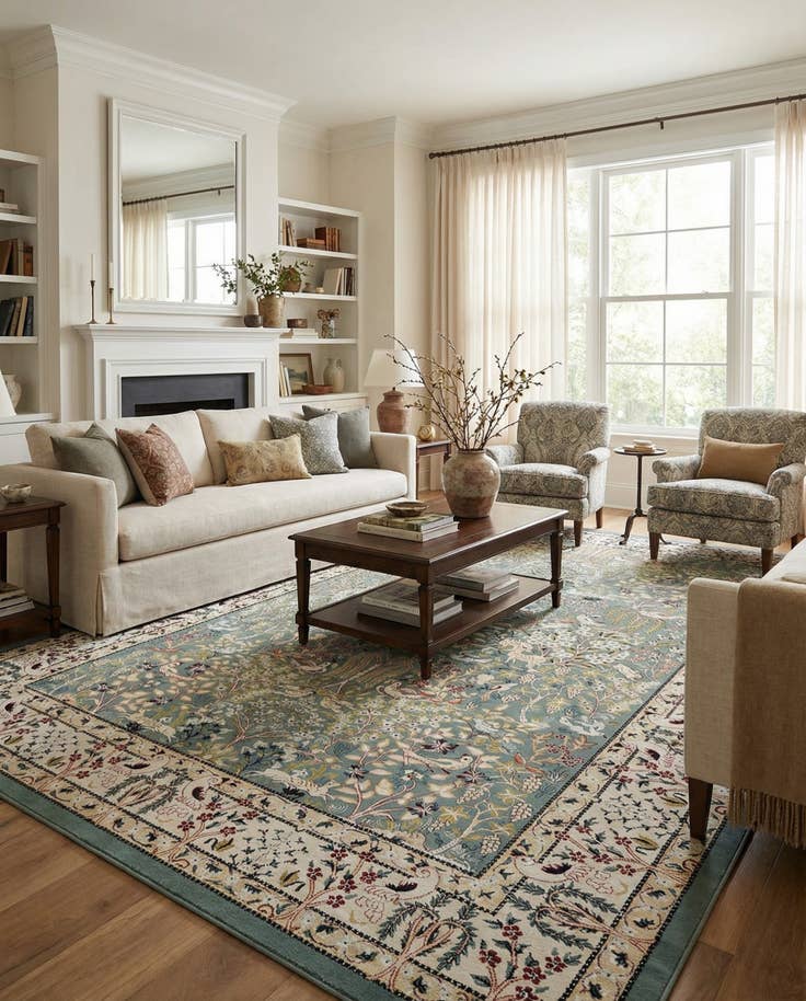 Detail image of 10' x 14' Nain Design Rug