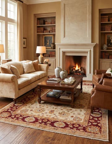 5' 7 x 8' Hand Knotted Ziegler Rug