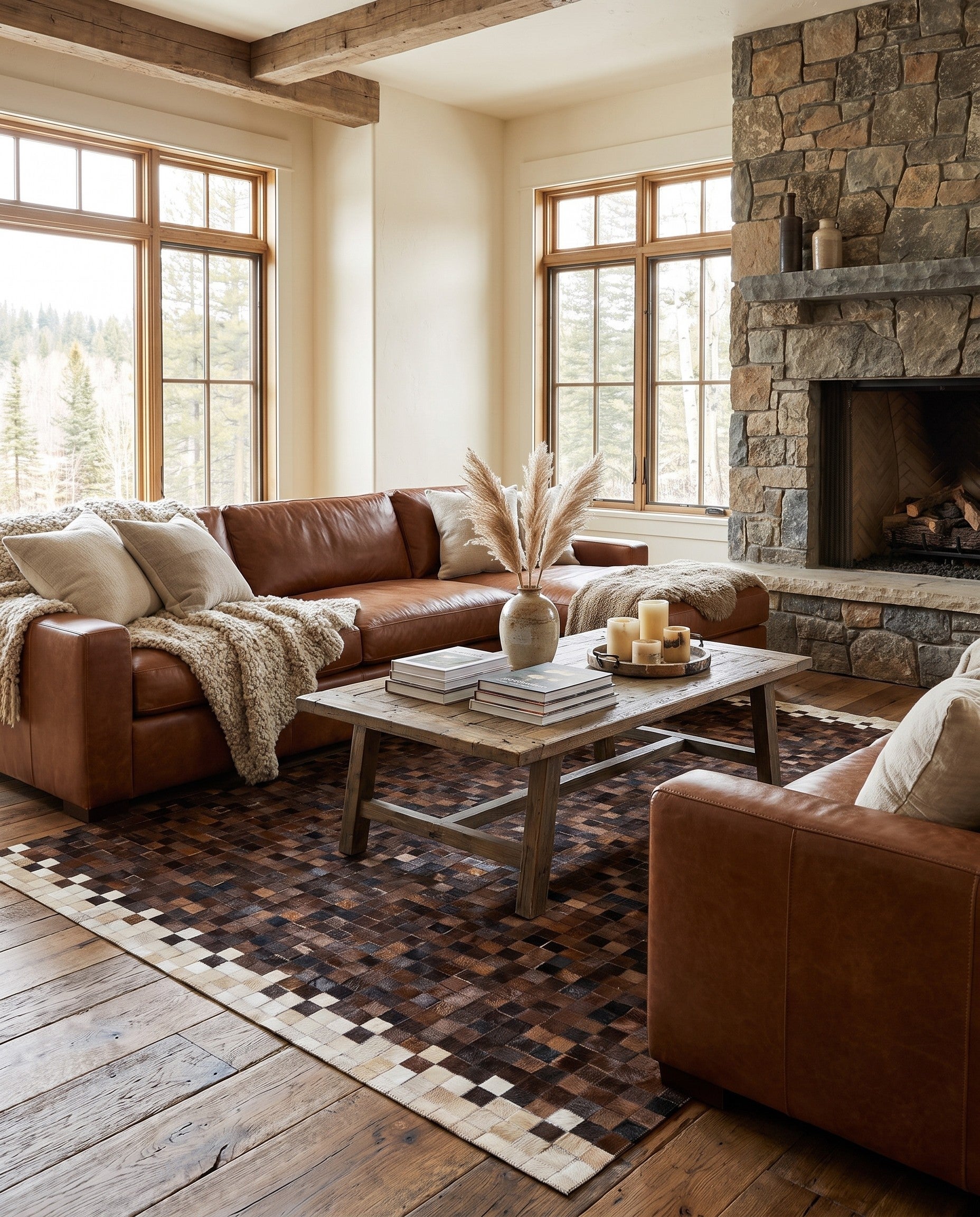 4' 11 x 8' 1 Cowhide Stocks Rug
