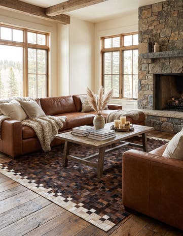 4' 11 x 8' 1 Cowhide Stocks Rug