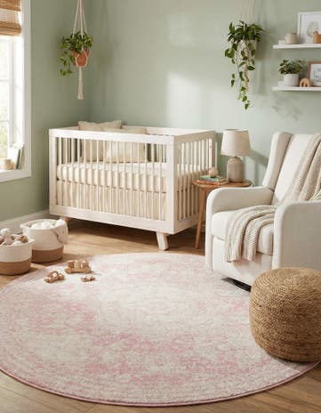 Pink Bexley Round Rug