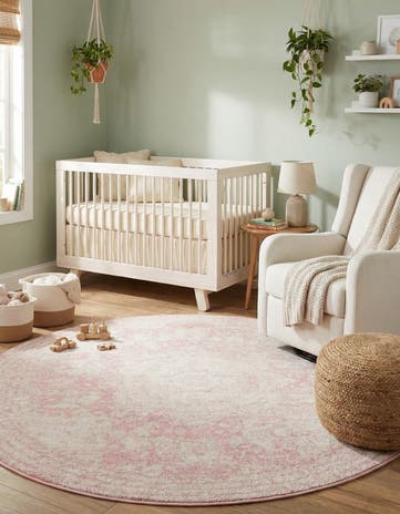 Pink Bexley Round Rug