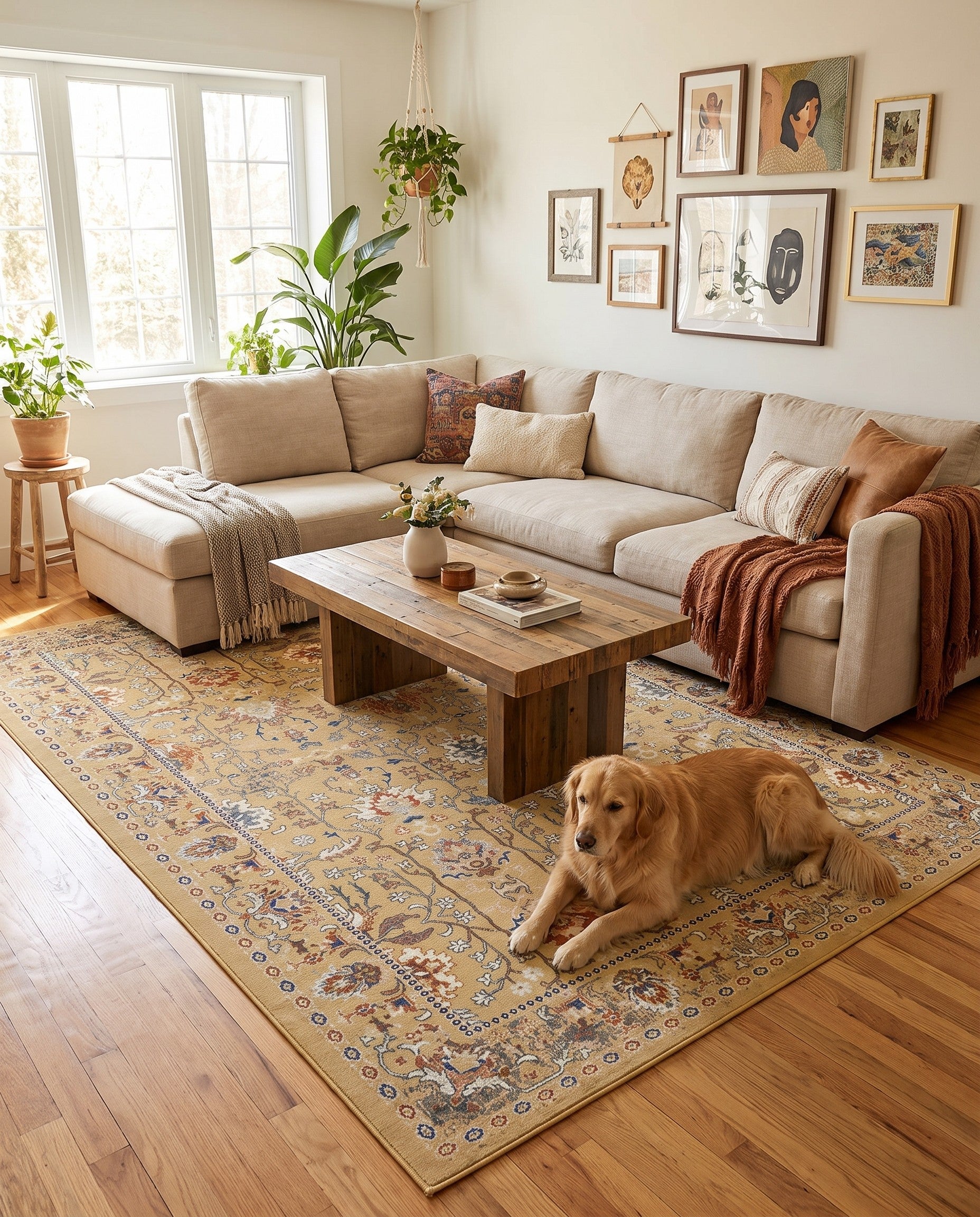 Yellow Kamala Washable Rug