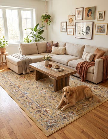 Yellow Kamala Washable Rug