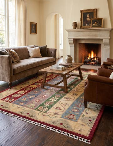 5' 8 x 7' 10 Hand Knotted Ziegler Rug