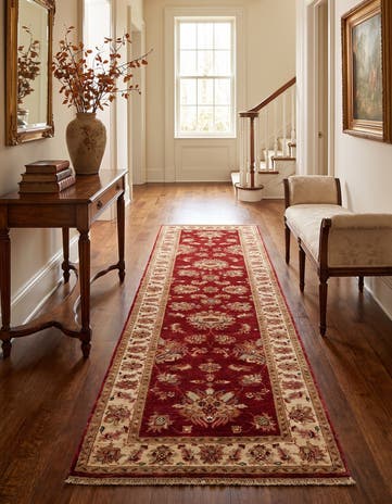 2' 8 x 9' 10 Hand Knotted Peshawar Ziegler Runner Rug