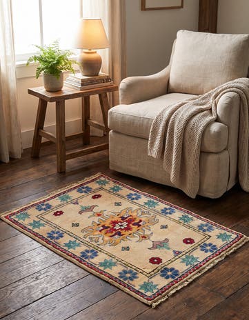 2' x 2' 11 Hand Knotted Kazak Rug