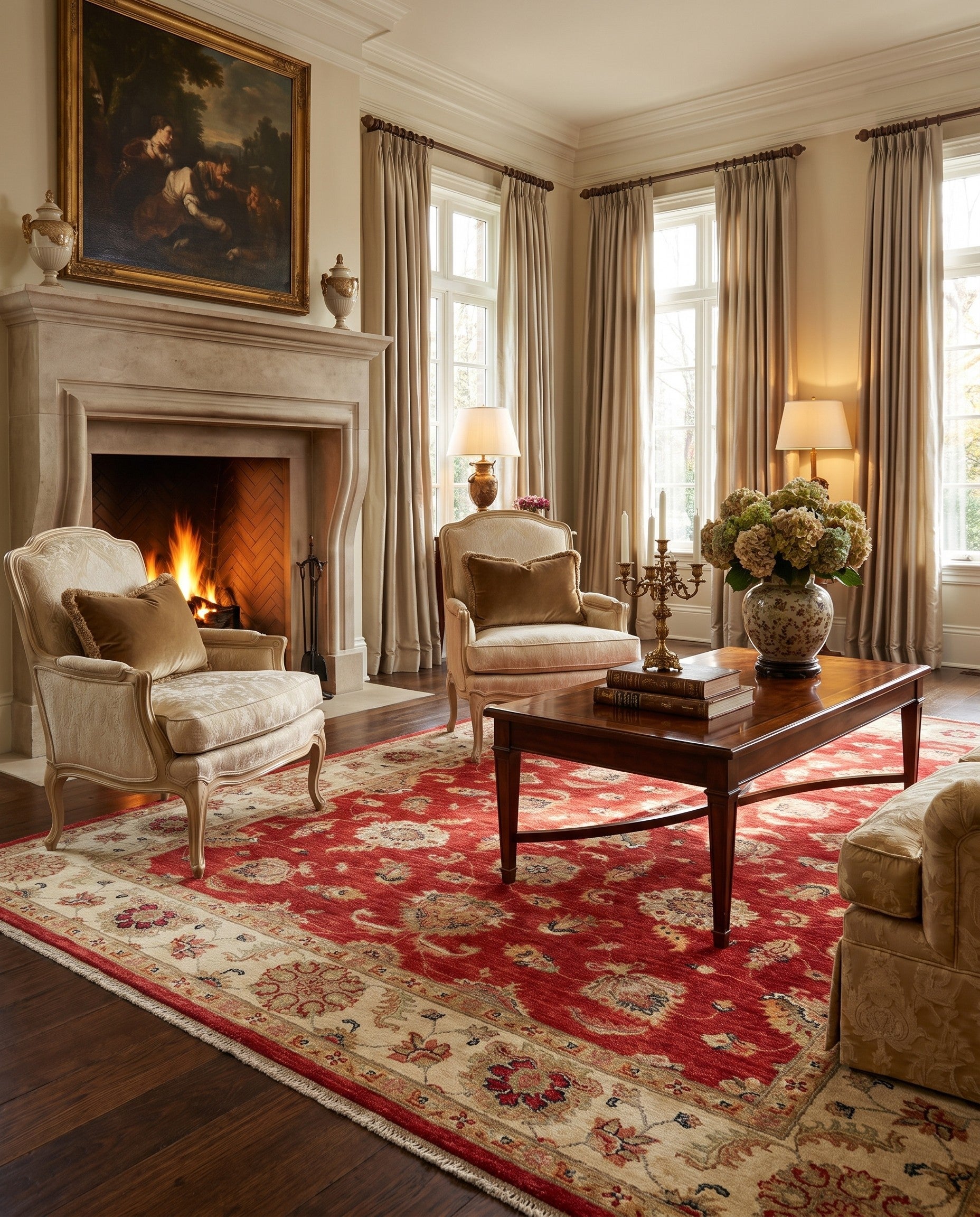 7' 1 x 9' 4 Hand Knotted Ziegler Rug