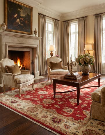 7' 1 x 9' 4 Hand Knotted Ziegler Rug