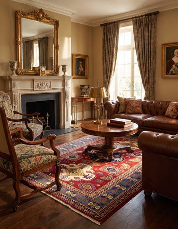 130cm x 175cm Hand Knotted Shirvan Rug