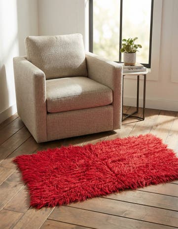 2' 4 x 4' 5 Hand Knotted Moroccan Wool Rug