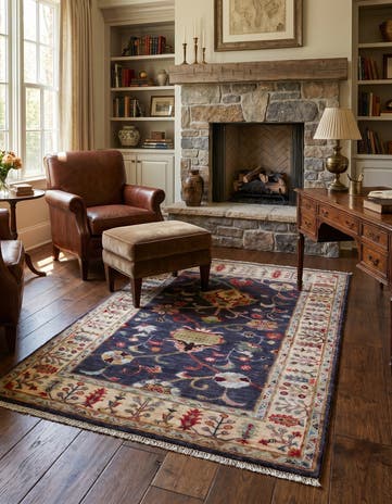 3' 4 x 4' 11 Hand Knotted Ariana Ziegler Rug