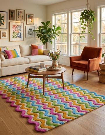 5' 1 x 8' Happy Rugs Wool