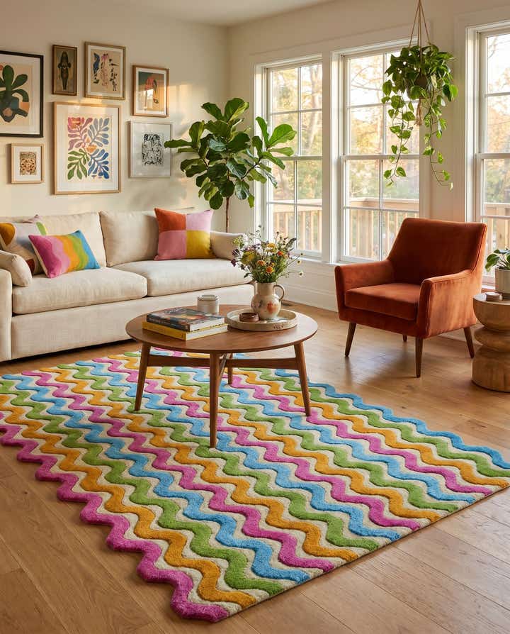 5' 1 x 8' Happy Rugs Wool