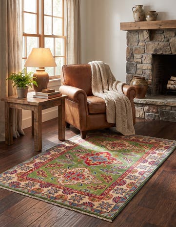 3' 3 x 4' 11 Hand Knotted Kazak Rug