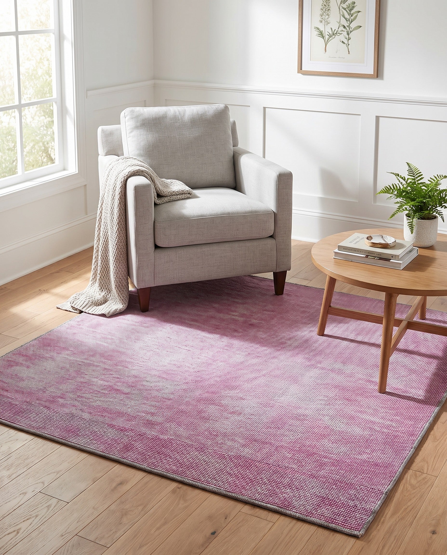 Pink Asha Square Rug