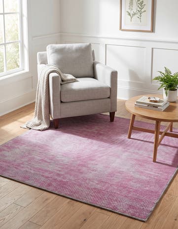 Pink Asha Square Rug