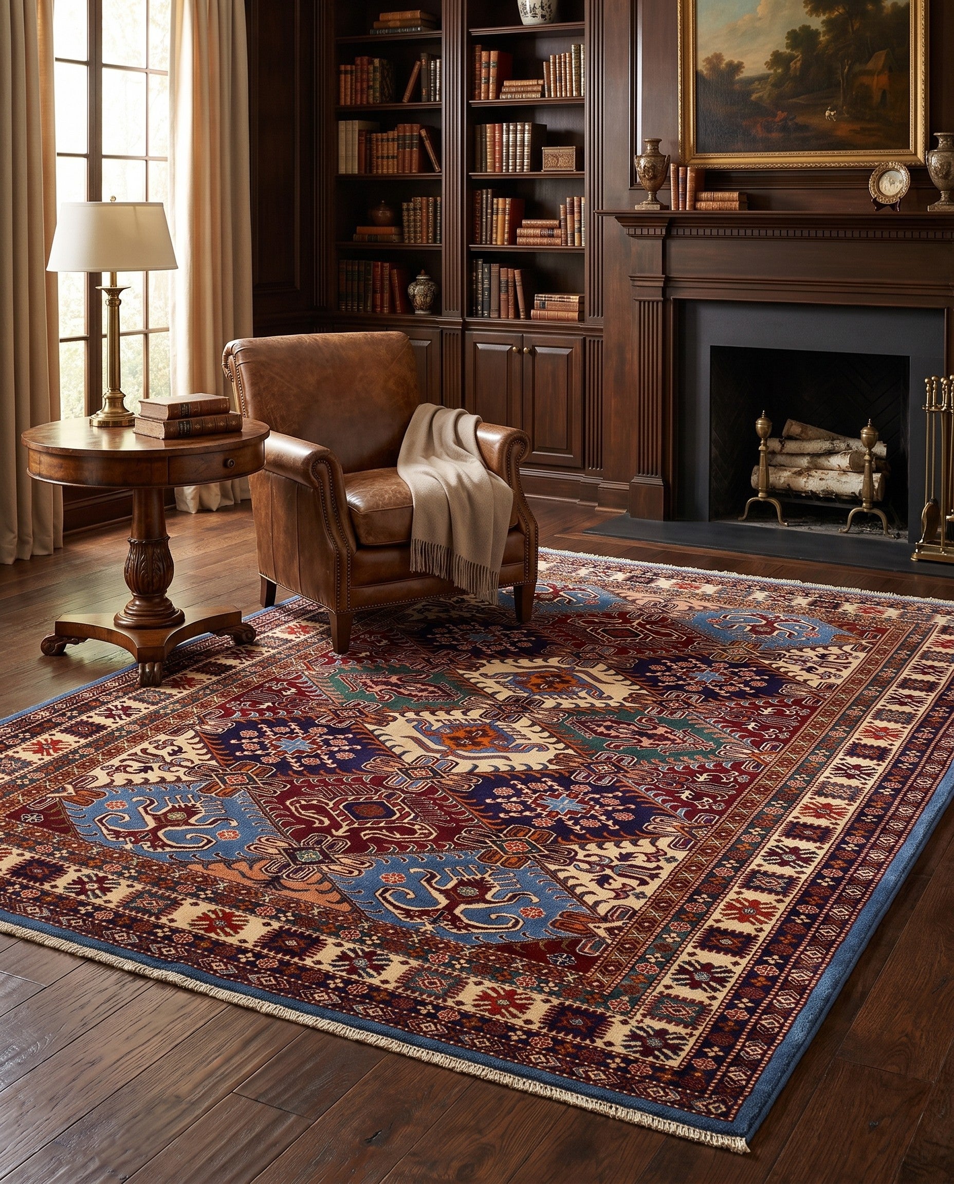 6' 1 x 7' 3 Hand Knotted Shirvan Rug