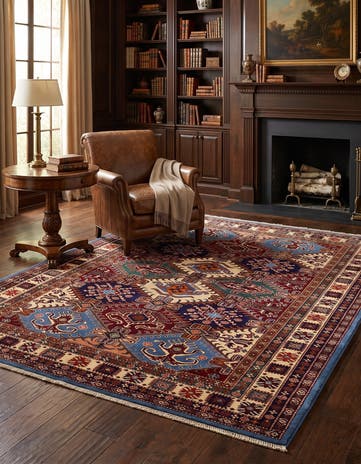 6' 1 x 7' 3 Hand Knotted Shirvan Rug