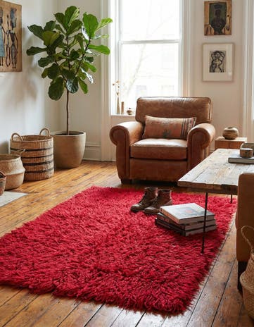 3' 5 x 5' 6 Hand Knotted Moroccan Wool Rug