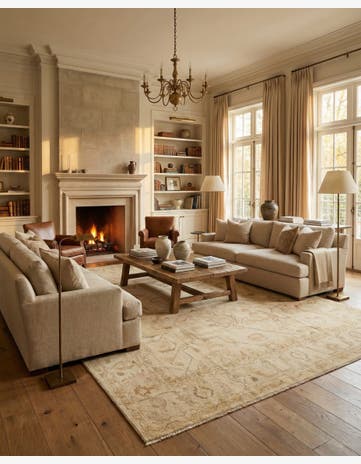 9' 2 x 11' 11 Hand Knotted Oushak Wool Rug