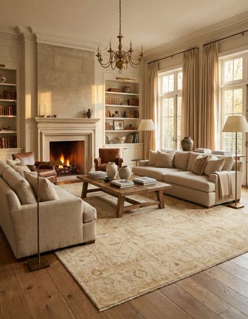 9' 2 x 11' 11 Hand Knotted Oushak Wool Rug