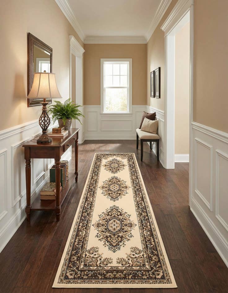 Detail image of 2' 7 x 10' Mashad Design Runner Rug