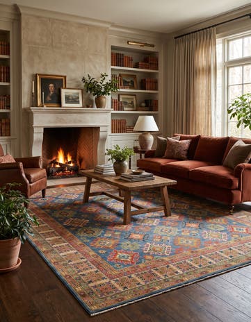 8' 1 x 9' 10 Hand Knotted Kazak Rug