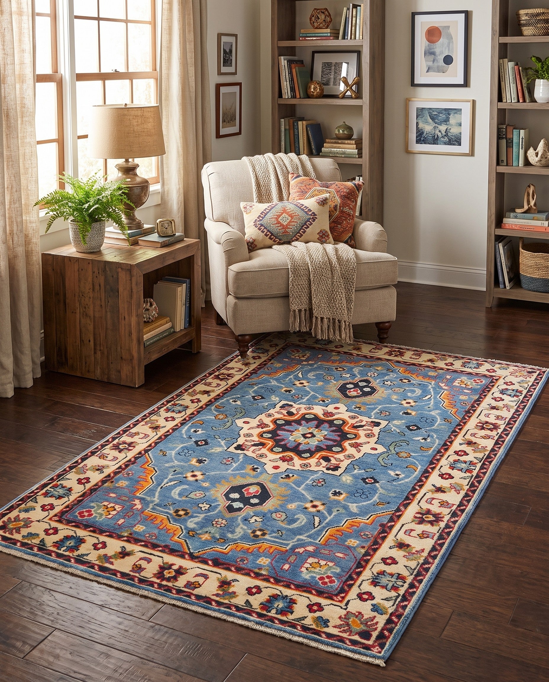 3' 3 x 4' 9 Hand Knotted Kazak Rug