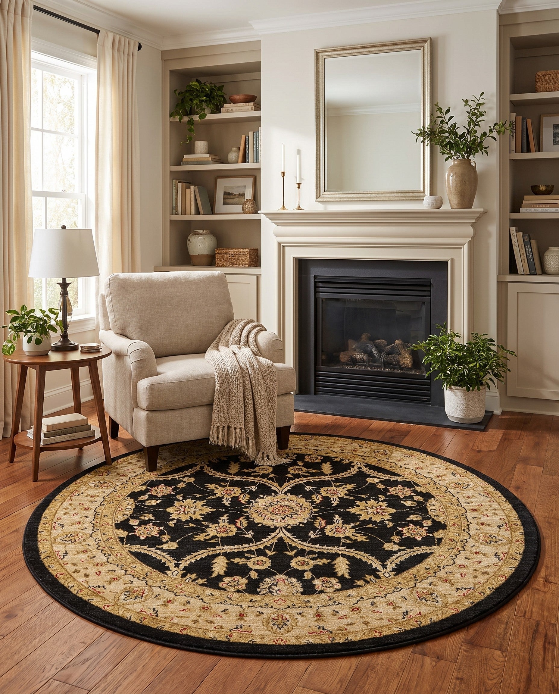 Black Chelsea Round Rug