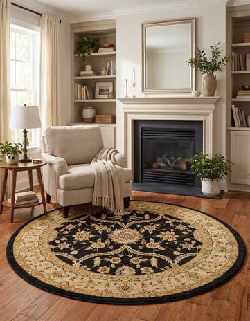 Black Chelsea Round Rug