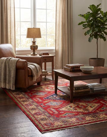 4' x 5' 10 Hand Knotted Kazak Rug