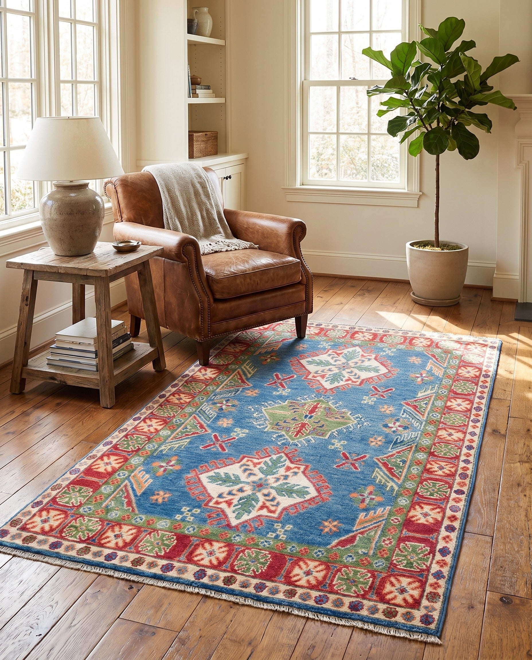 2' 10 x 4' 9 Hand Knotted Kazak Rug