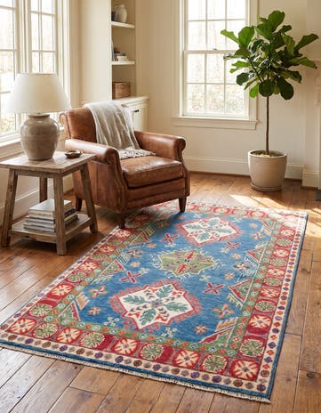 2' 10 x 4' 9 Hand Knotted Kazak Rug
