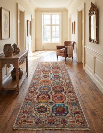 2' 10 x 8' 5 Hand Knotted Ariana Ziegler Runner Rug