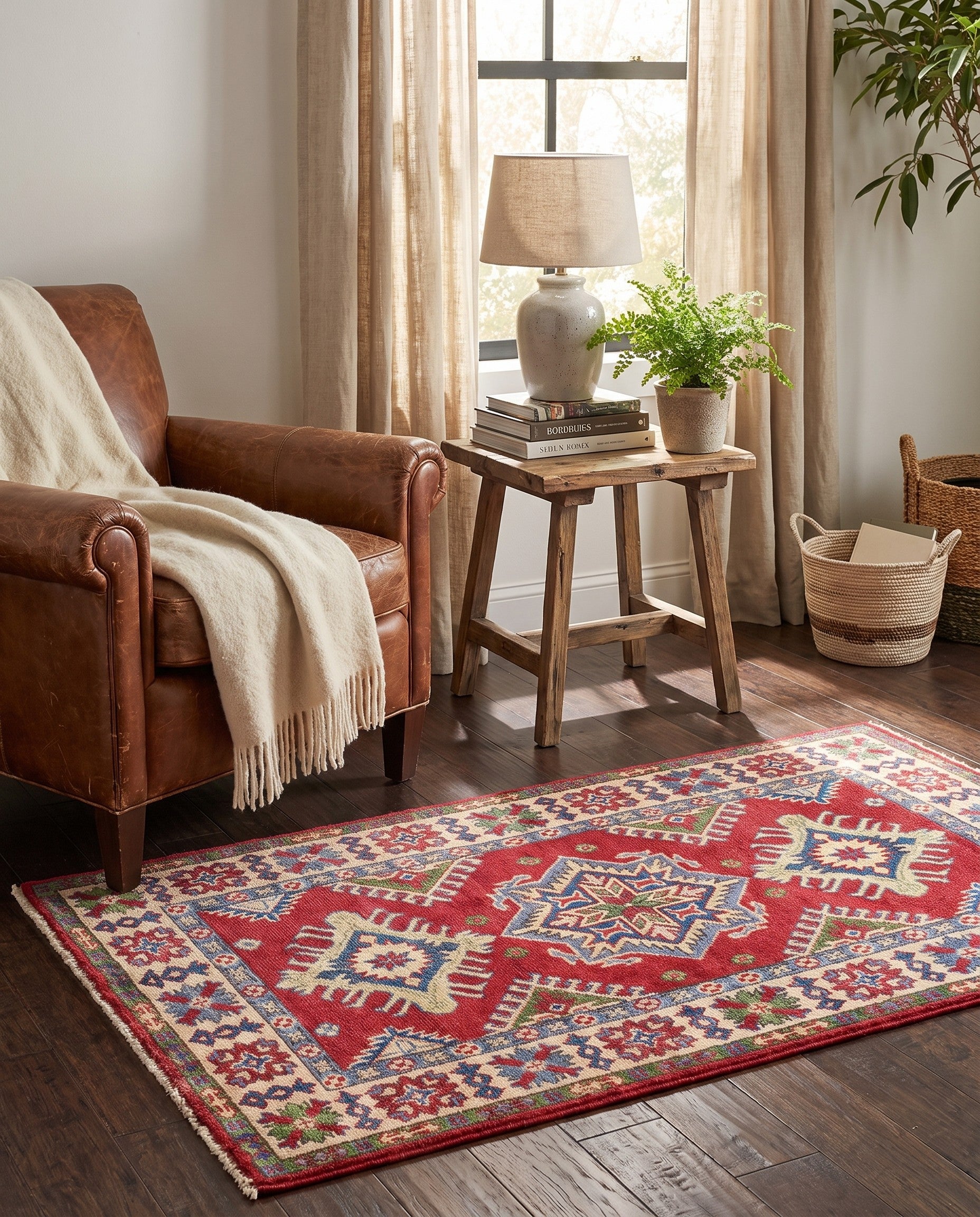 2' 7 x 4' 2 Hand Knotted Kazak Rug
