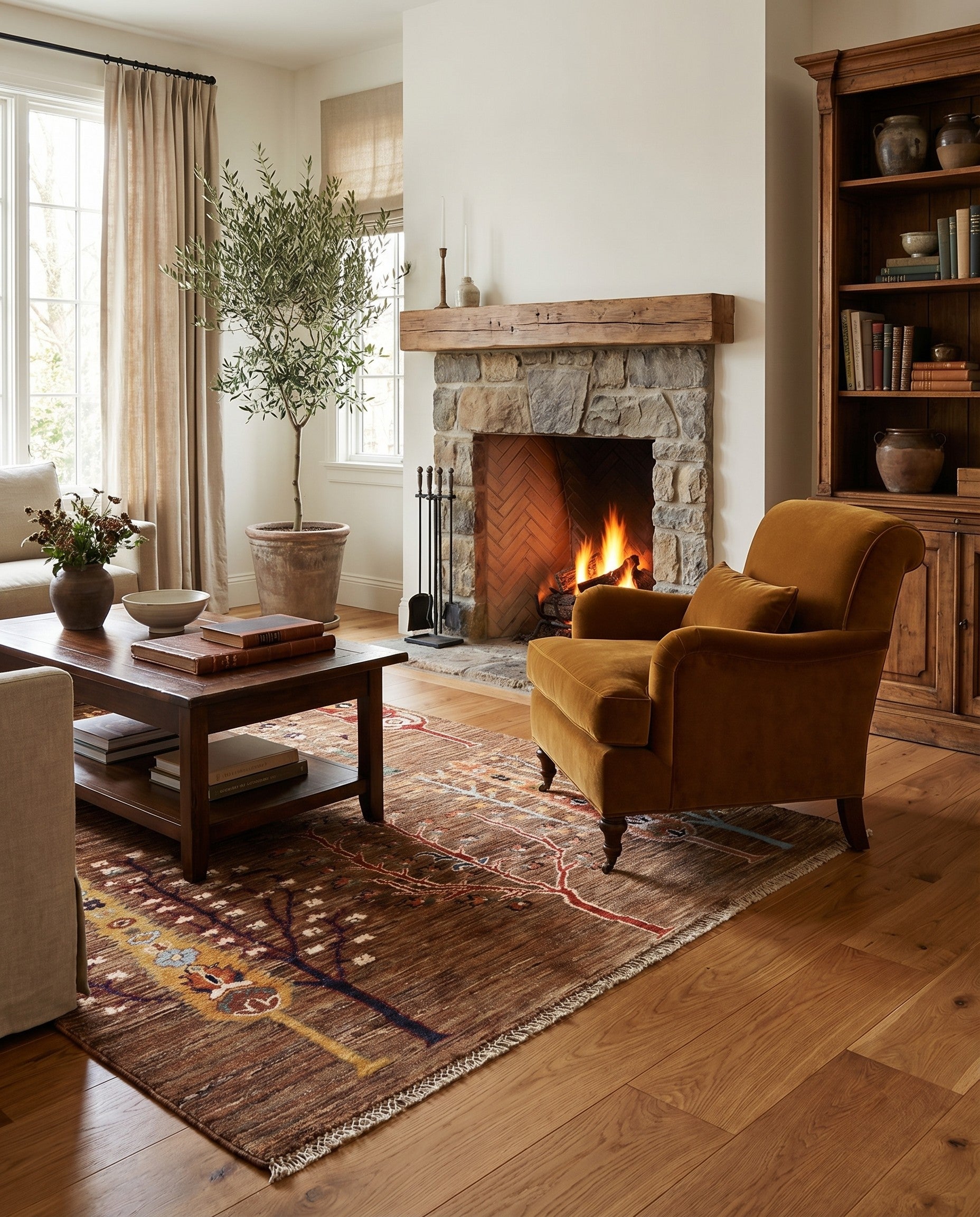 3' 11 x 5' 10 Hand Knotted Ariana Ziegler Rug